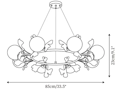 Evander Gingko Chandelier - Image 20