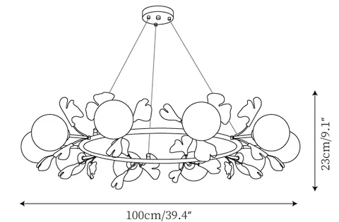 Evander Gingko Chandelier - Image 21