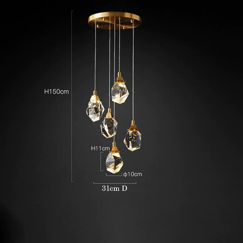 Eve Crystal Multi-Lights Pendant - Image 4