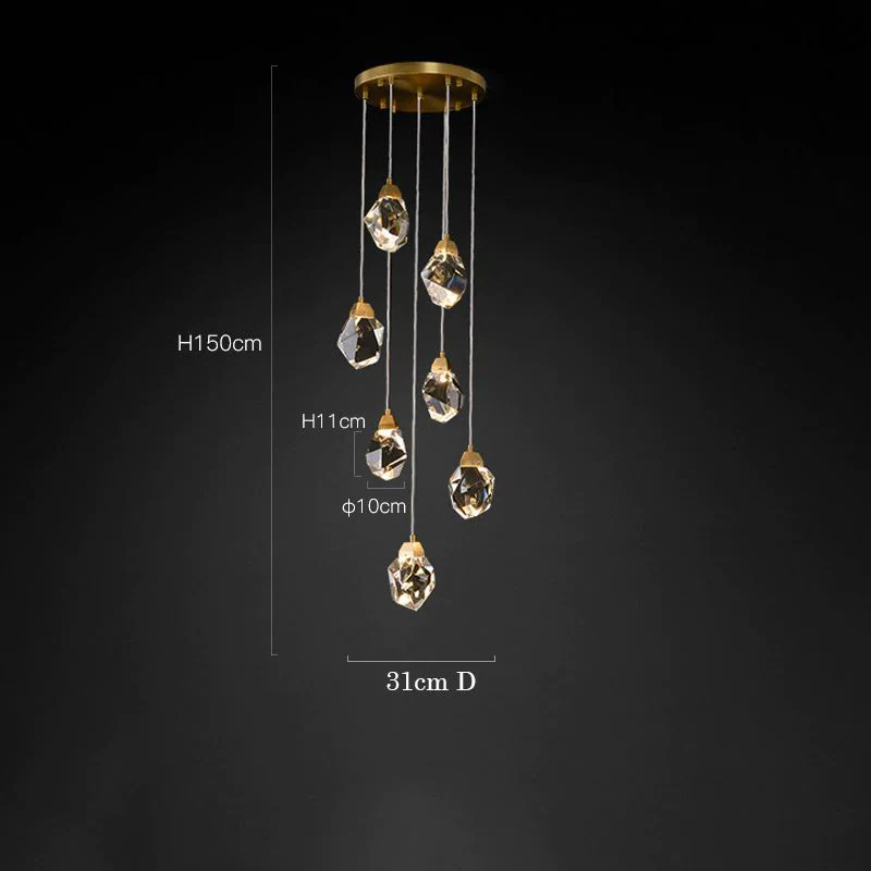 Eve Crystal Multi-Lights Pendant - Image 5