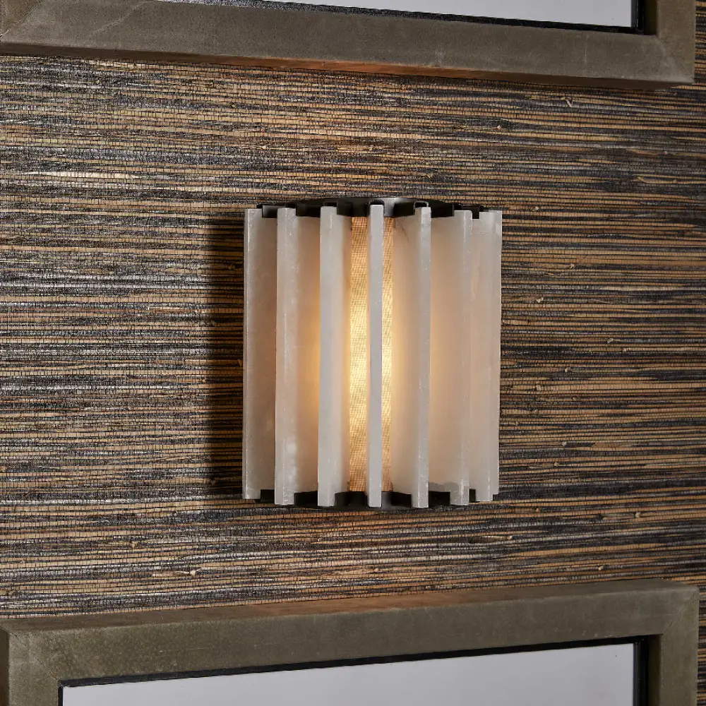 Ribbed Alabaster Panel Sconce - Image 2