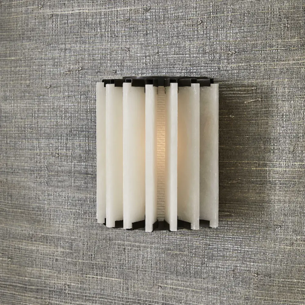 Ribbed Alabaster Panel Sconce - Image 6