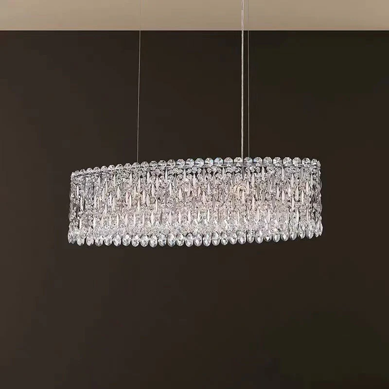 Modern Fashion Extra Large Oval Crystal Pendant Chandelier for Dining Room - Image 4