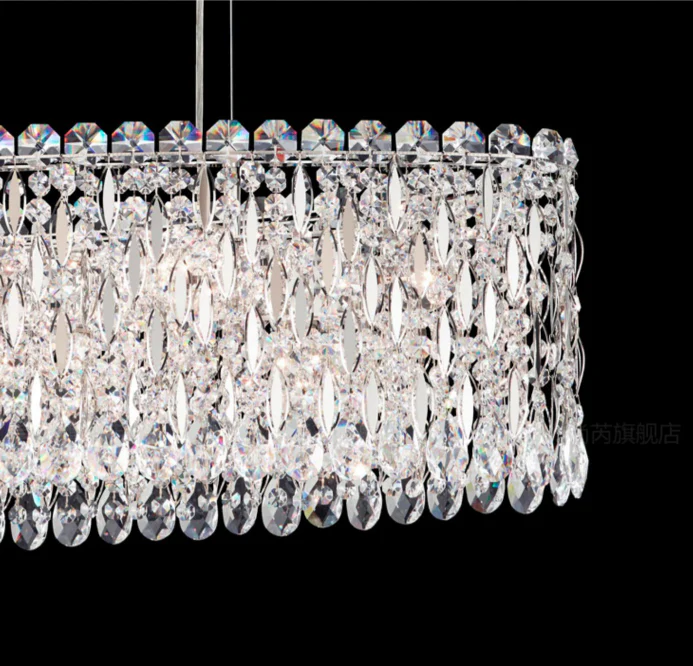 Modern Fashion Extra Large Oval Crystal Pendant Chandelier for Dining Room - Image 5
