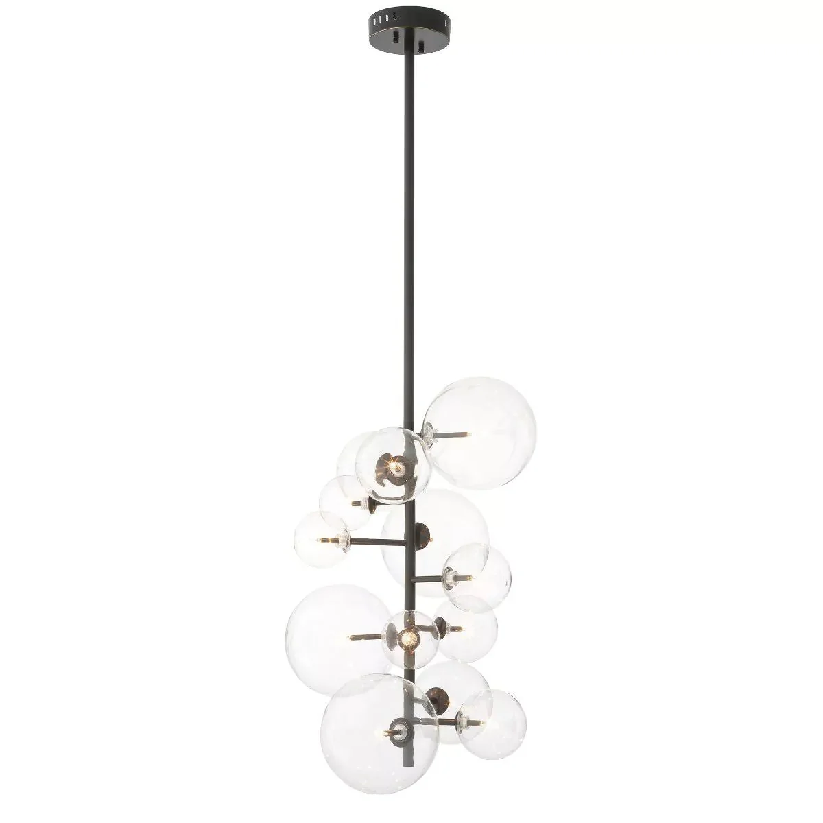 Ezra Modern Brass Chandelier [Antique Brass/Nickel/Bronze/Clear Glass) - Image 6