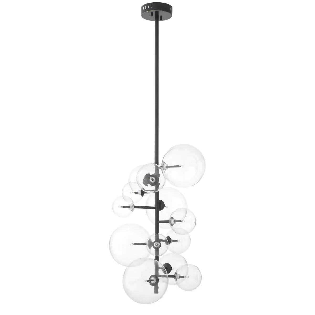 Ezra Modern Brass Chandelier [Antique Brass/Nickel/Bronze/Clear Glass) - Image 7