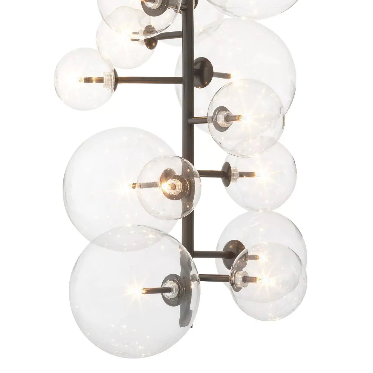 Ezra Modern Brass Chandelier [Antique Brass/Nickel/Bronze/Clear Glass) - Image 8