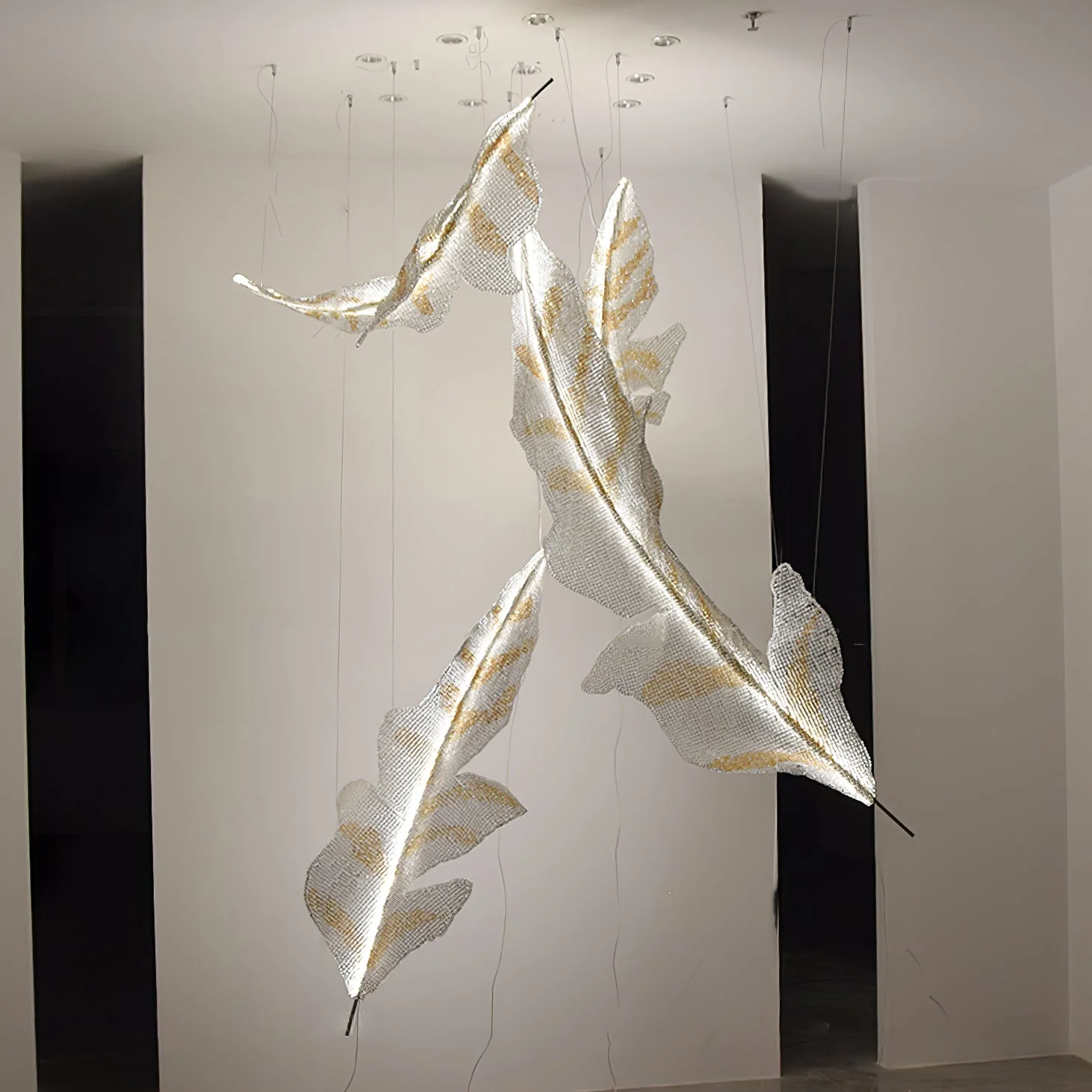 Falling Leaves Glass Chandelier - Image 7