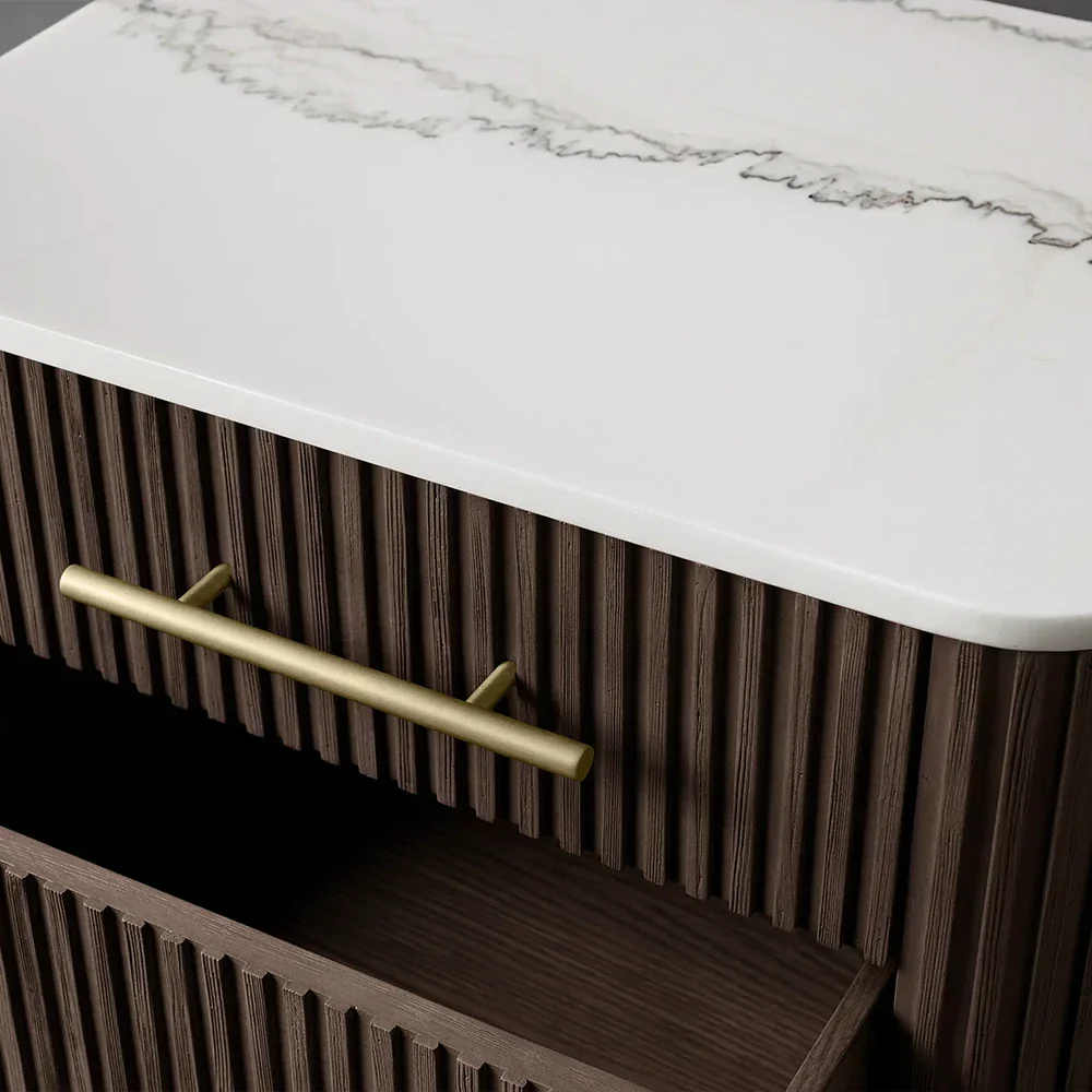 Arden Closed Nightstand in Oak - Image 12