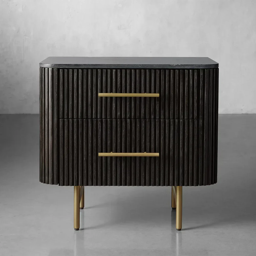 Arden Closed Nightstand in Oak - Image 13