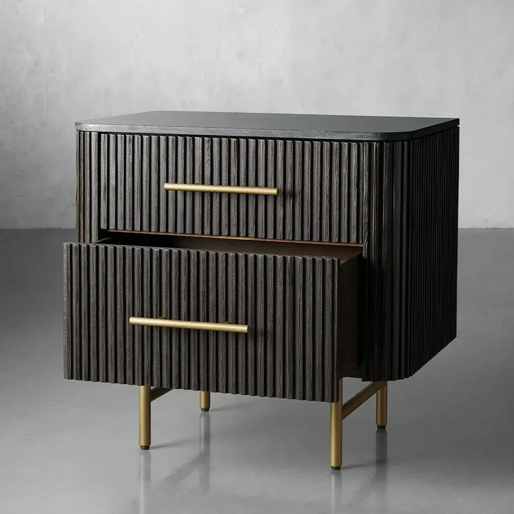 Arden Closed Nightstand in Oak - Image 14