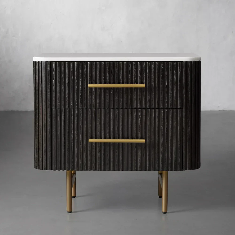 Arden Closed Nightstand in Oak - Image 16