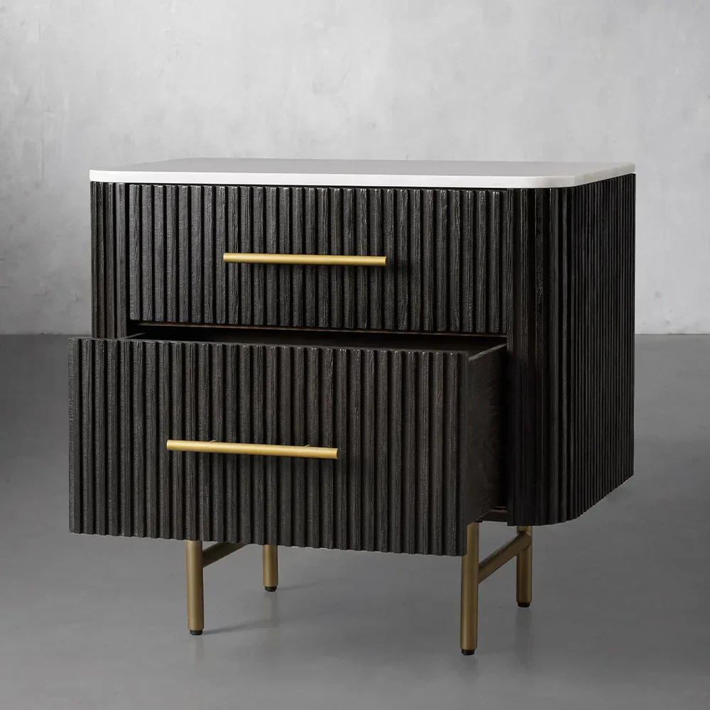 Arden Closed Nightstand in Oak - Image 17