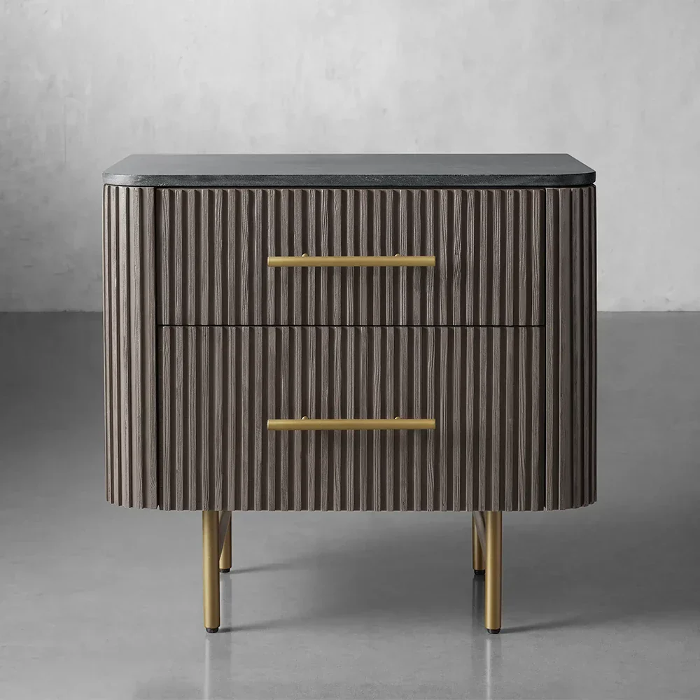 Arden Closed Nightstand in Oak - Image 19