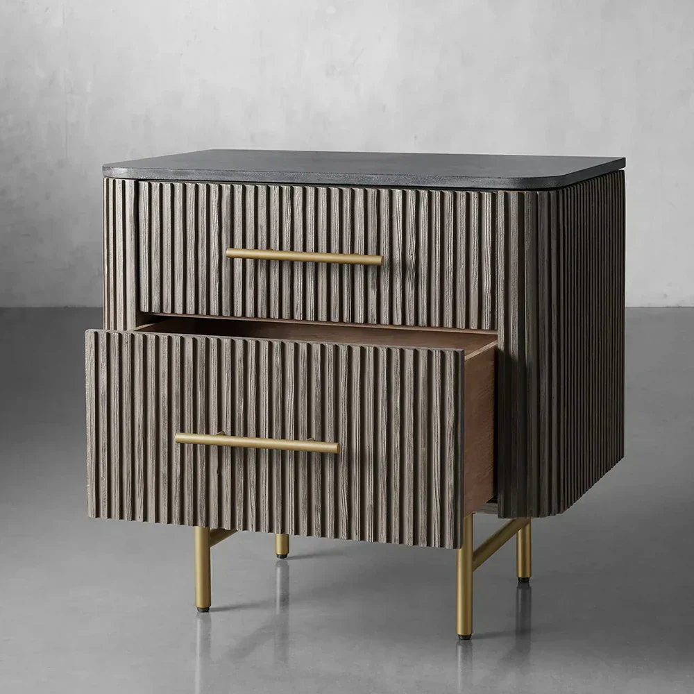 Arden Closed Nightstand in Oak - Image 20
