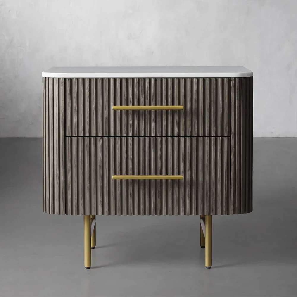 Arden Closed Nightstand in Oak - Image 22
