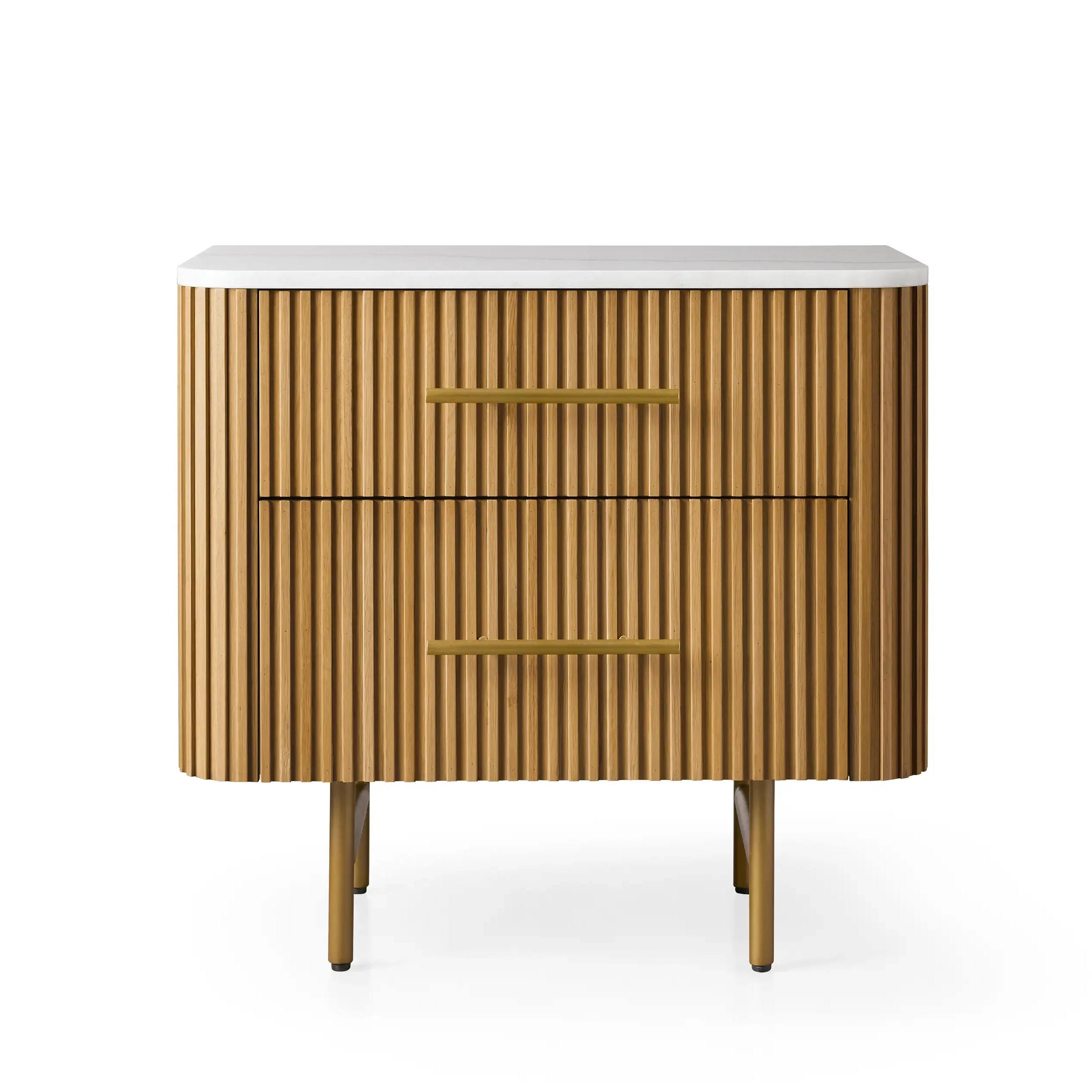 Arden Closed Nightstand in Oak - Image 25