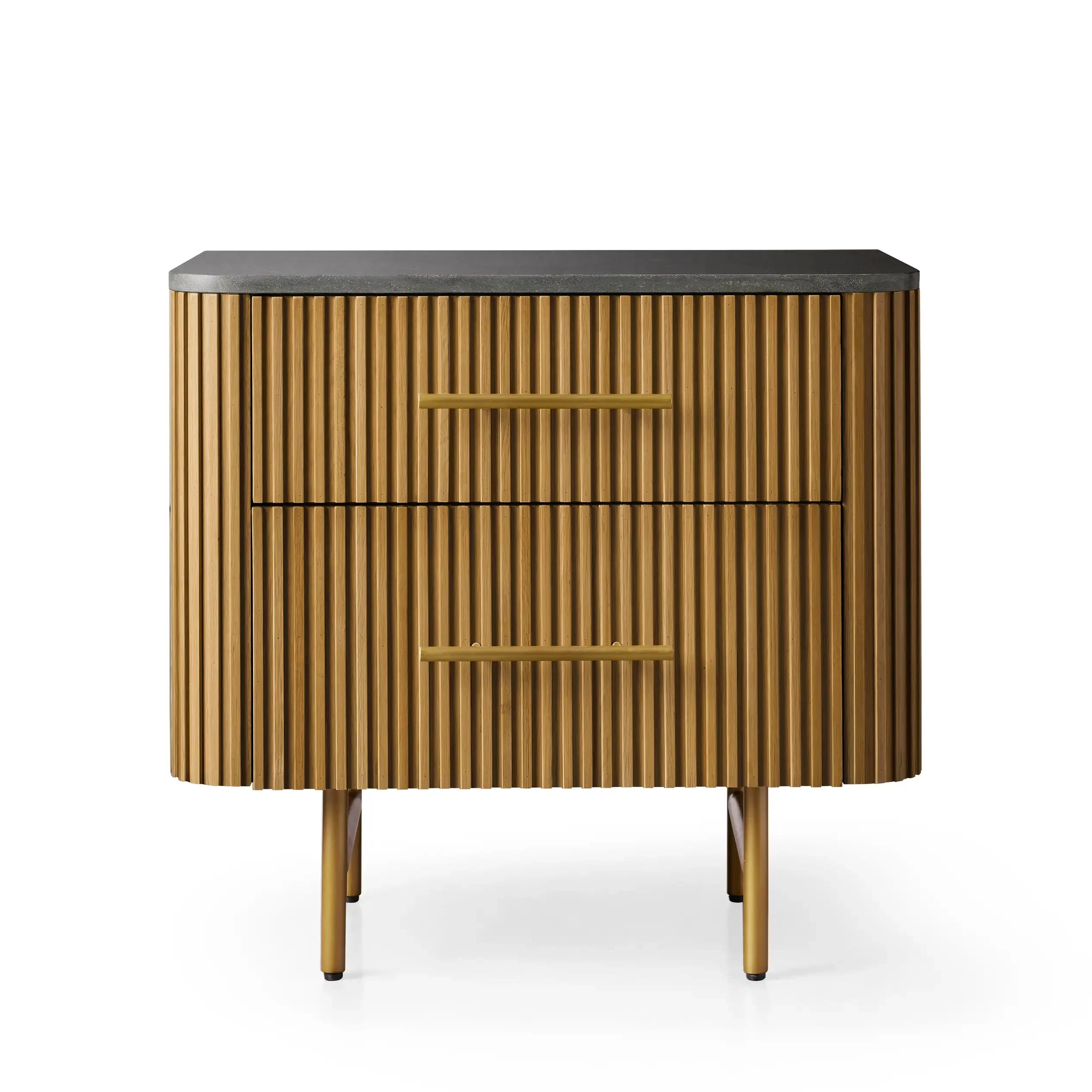 Arden Closed Nightstand in Oak - Image 26
