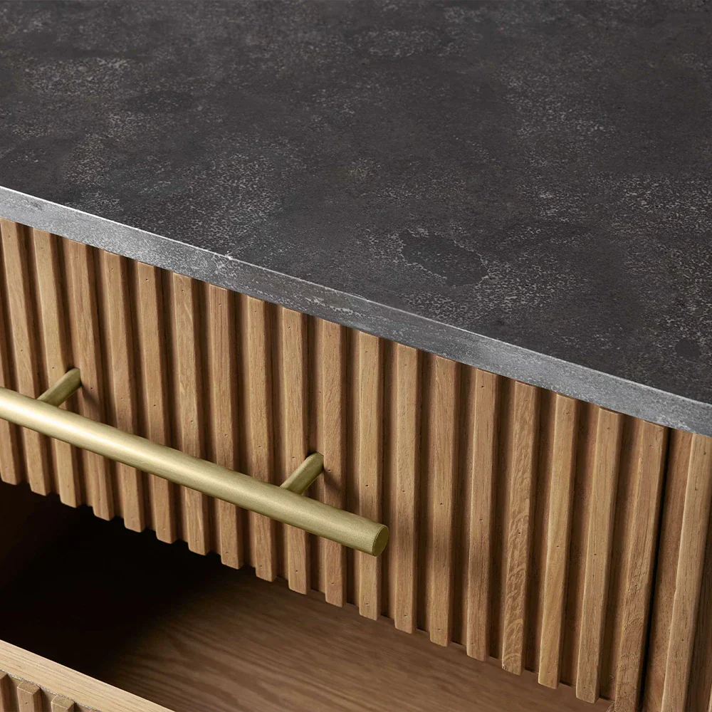 Arden Closed Nightstand in Oak - Image 3