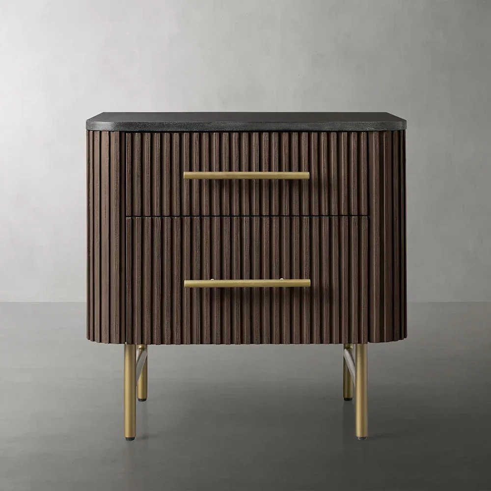 Arden Closed Nightstand in Oak - Image 7