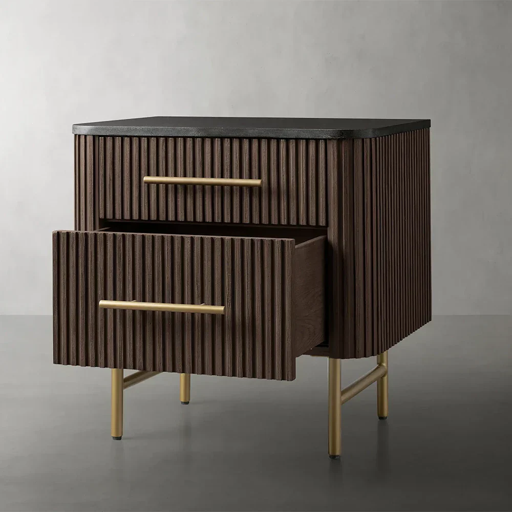 Arden Closed Nightstand in Oak - Image 8