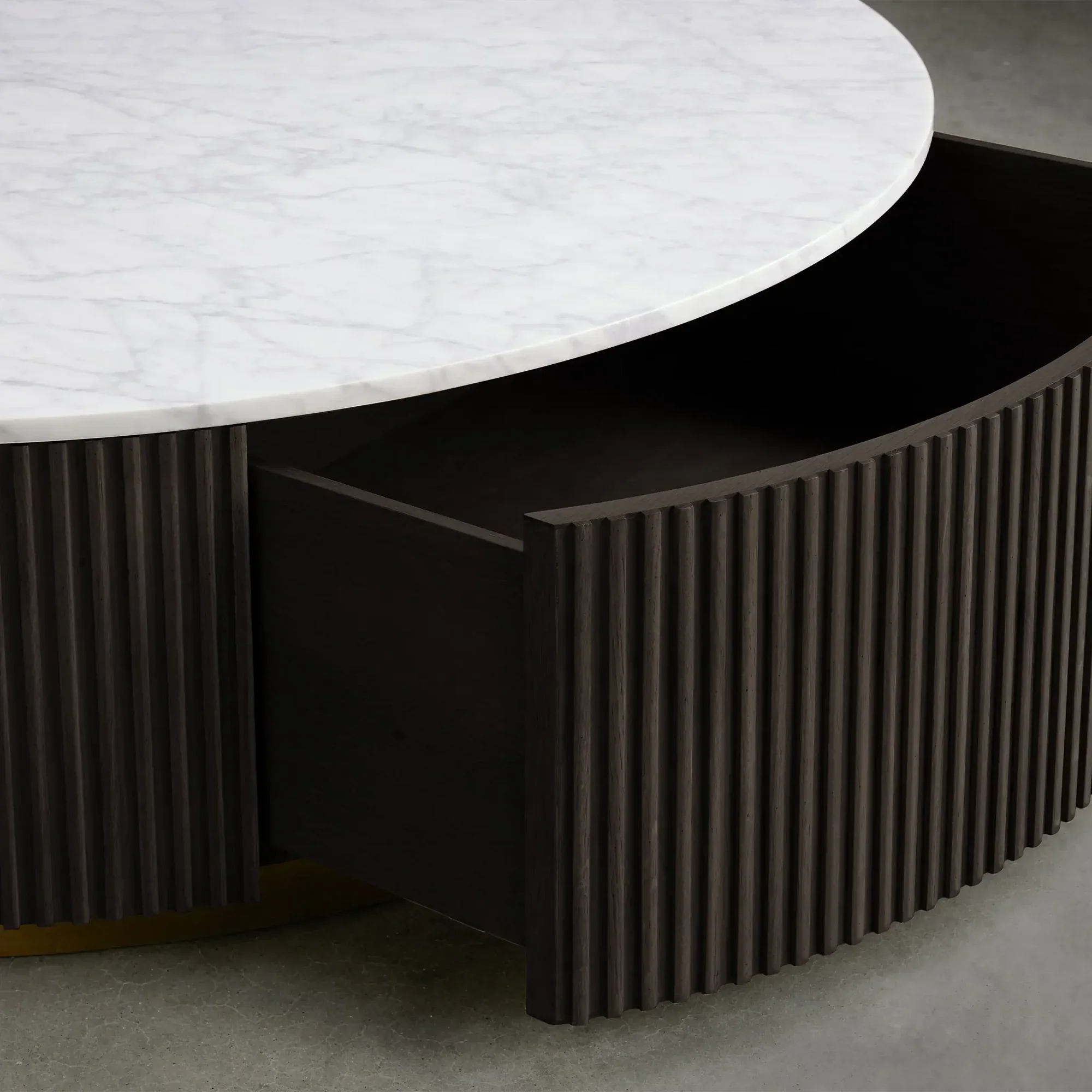 Arden Round Storage Coffee Table - Image 3