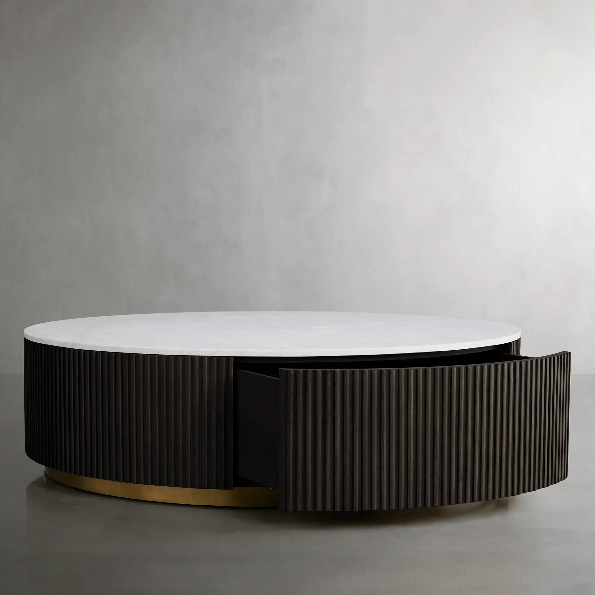 Arden Round Storage Coffee Table - Image 4