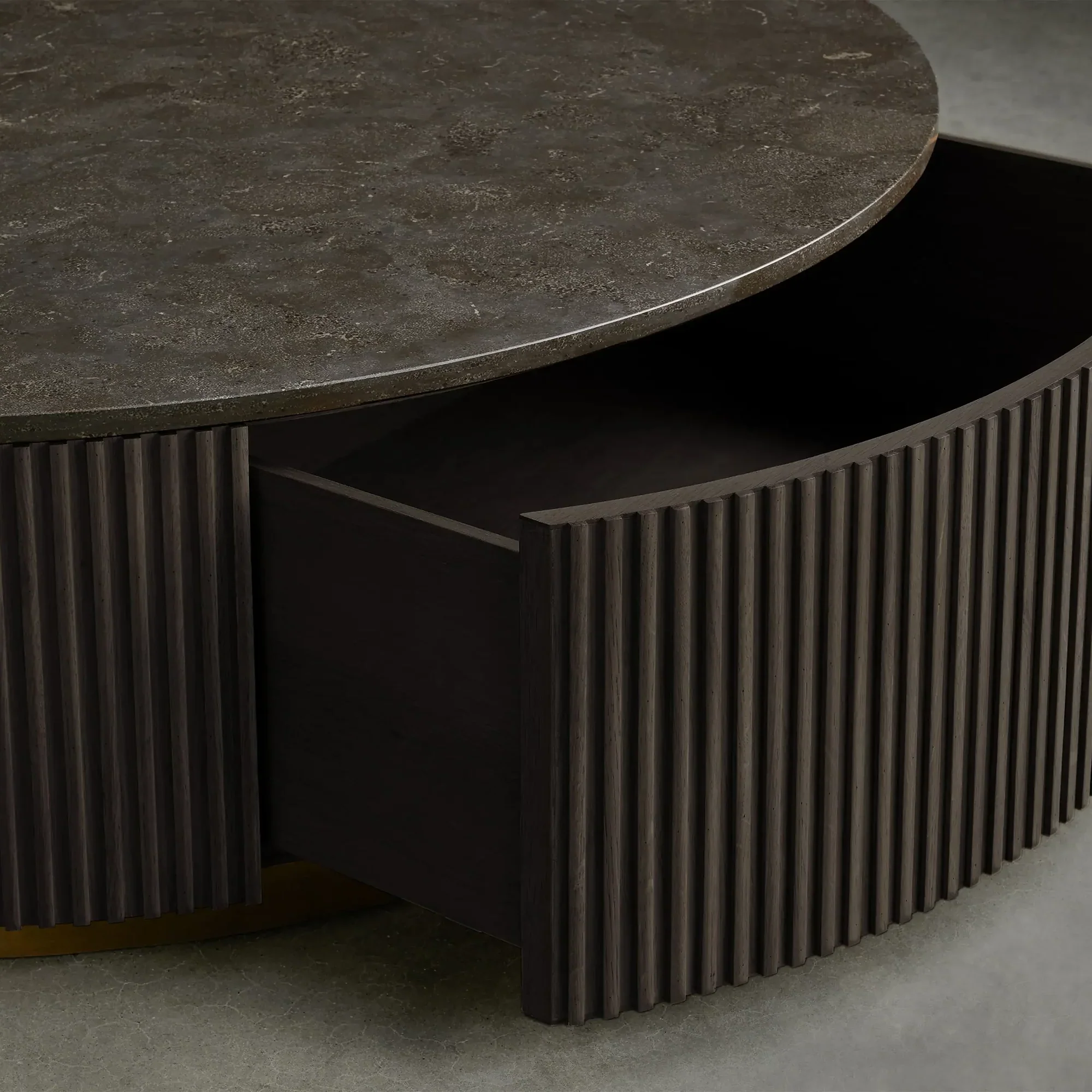 Arden Round Storage Coffee Table - Image 8