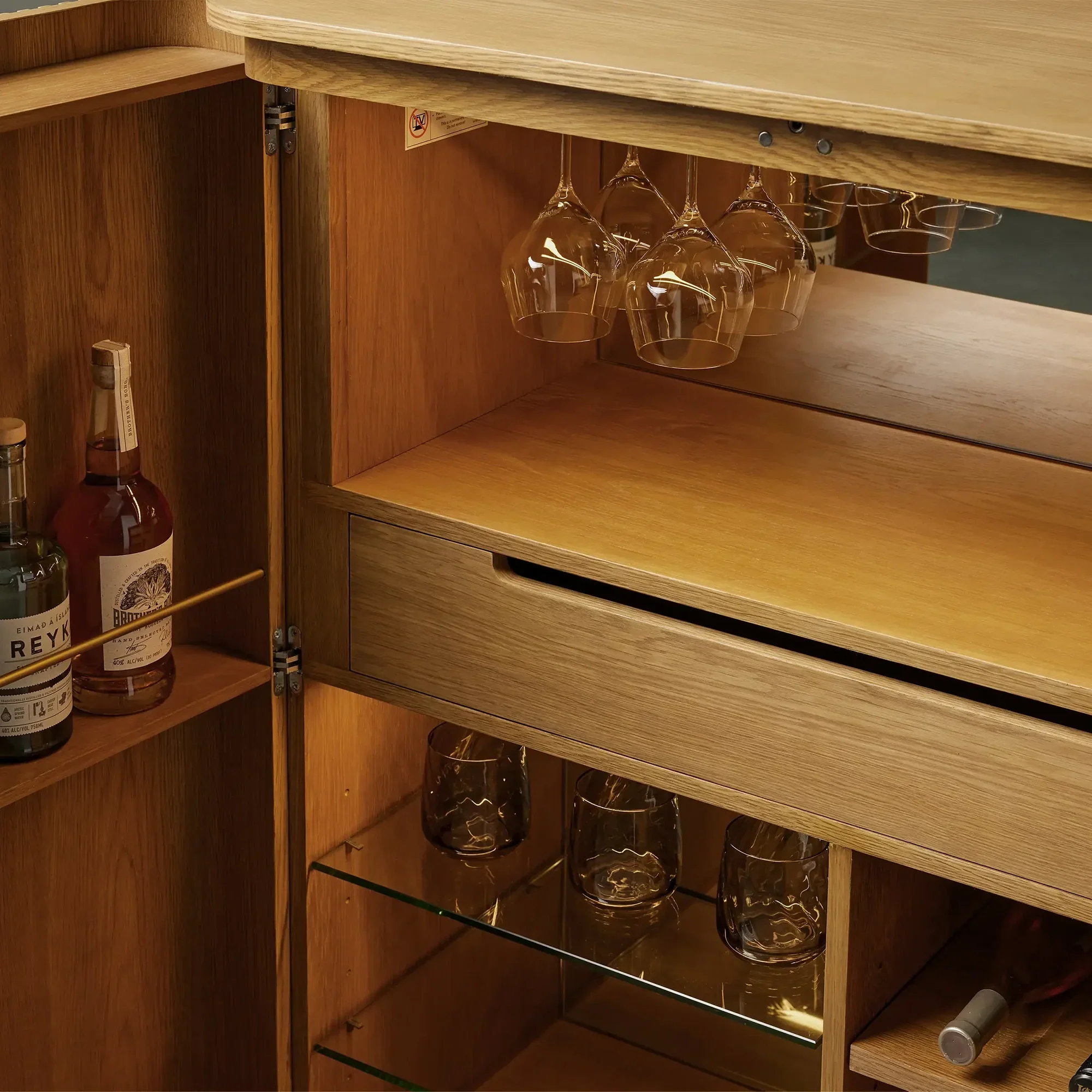Arden Wood Bar Cabinet - Image 4