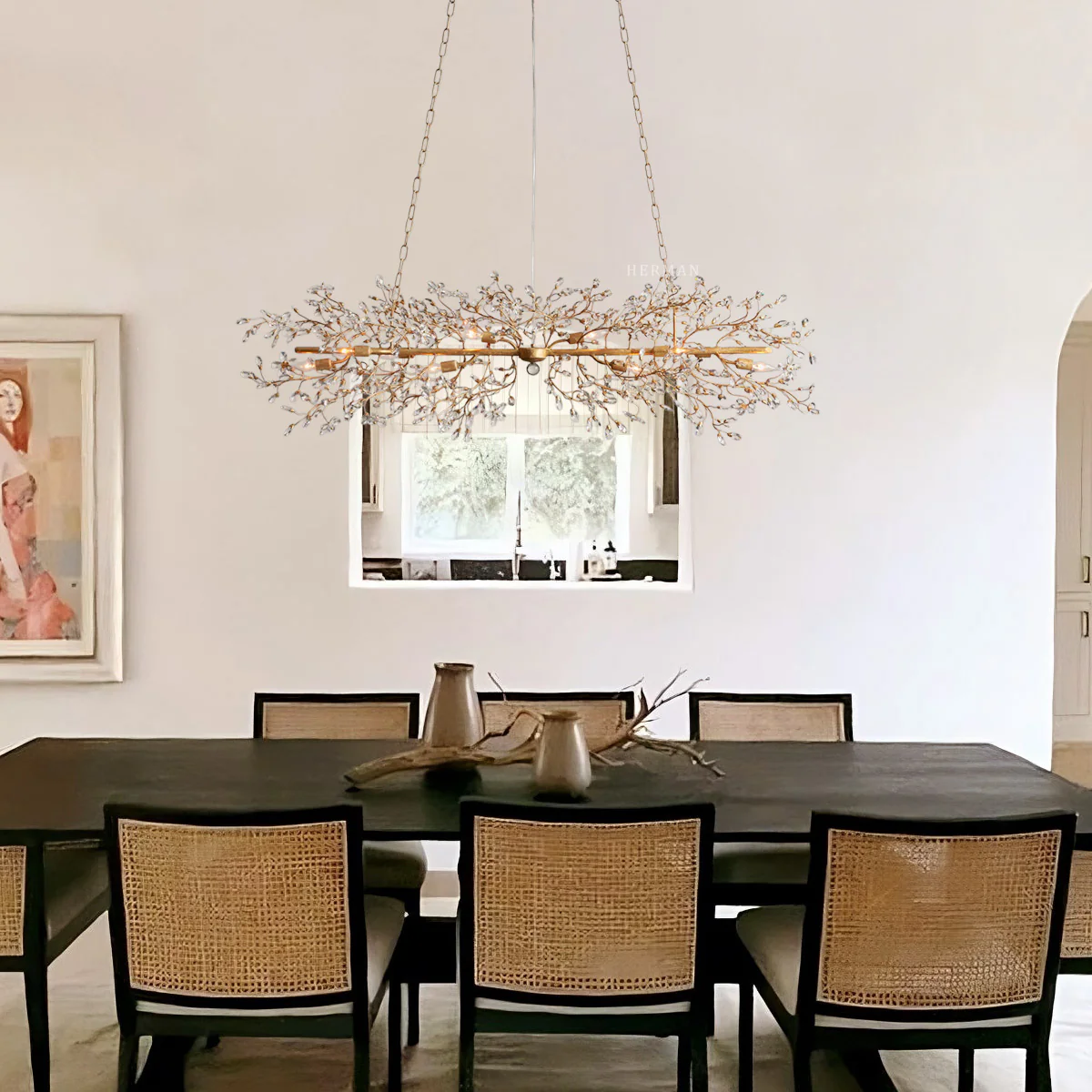 Fiore Linear Chandelier 43" 51" 68" - Image 3