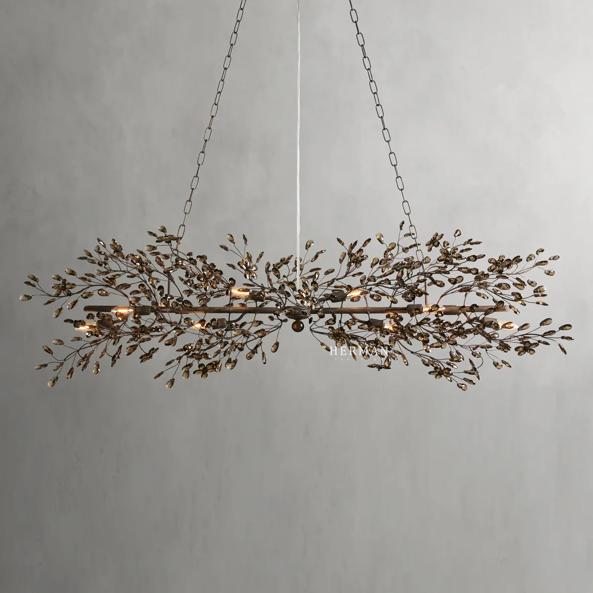 Fiore Colored Linear Chandelier 43" 51" 68" - Image 15