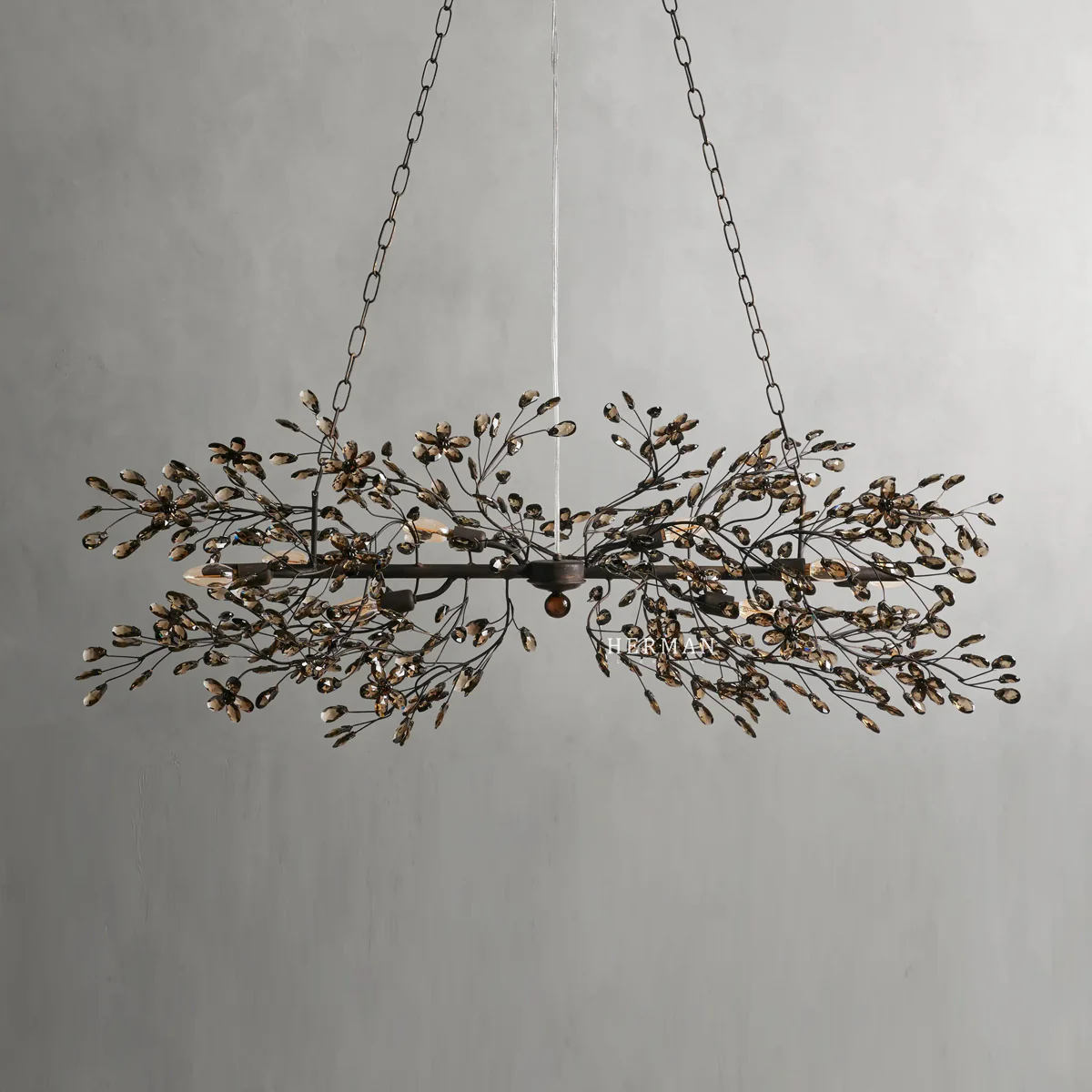 Fiore Colored Linear Chandelier 43" 51" 68" - Image 6