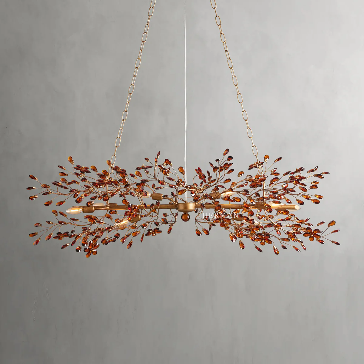 Fiore Colored Linear Chandelier 43" 51" 68" - Image 7