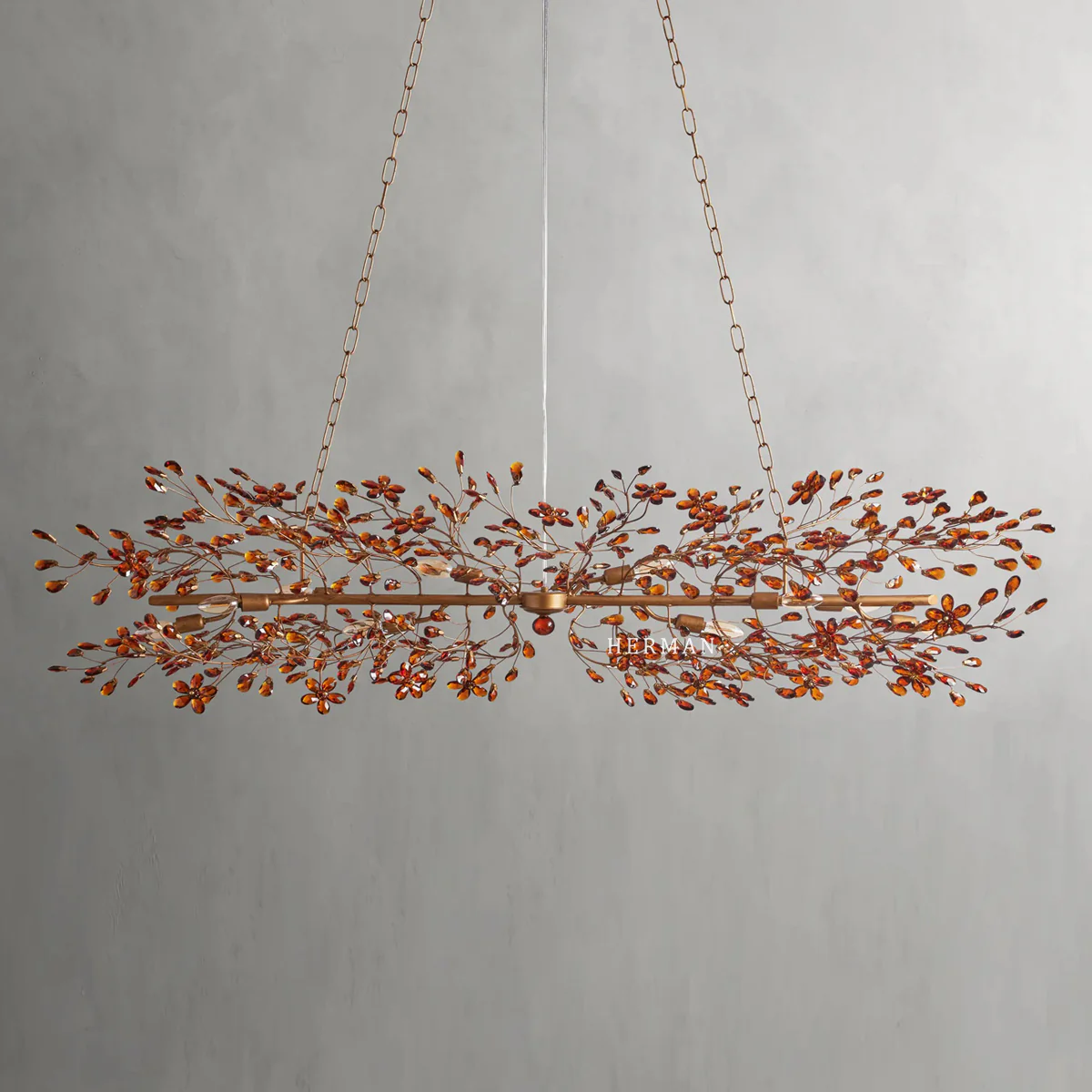 Fiore Colored Linear Chandelier 43" 51" 68" - Image 8