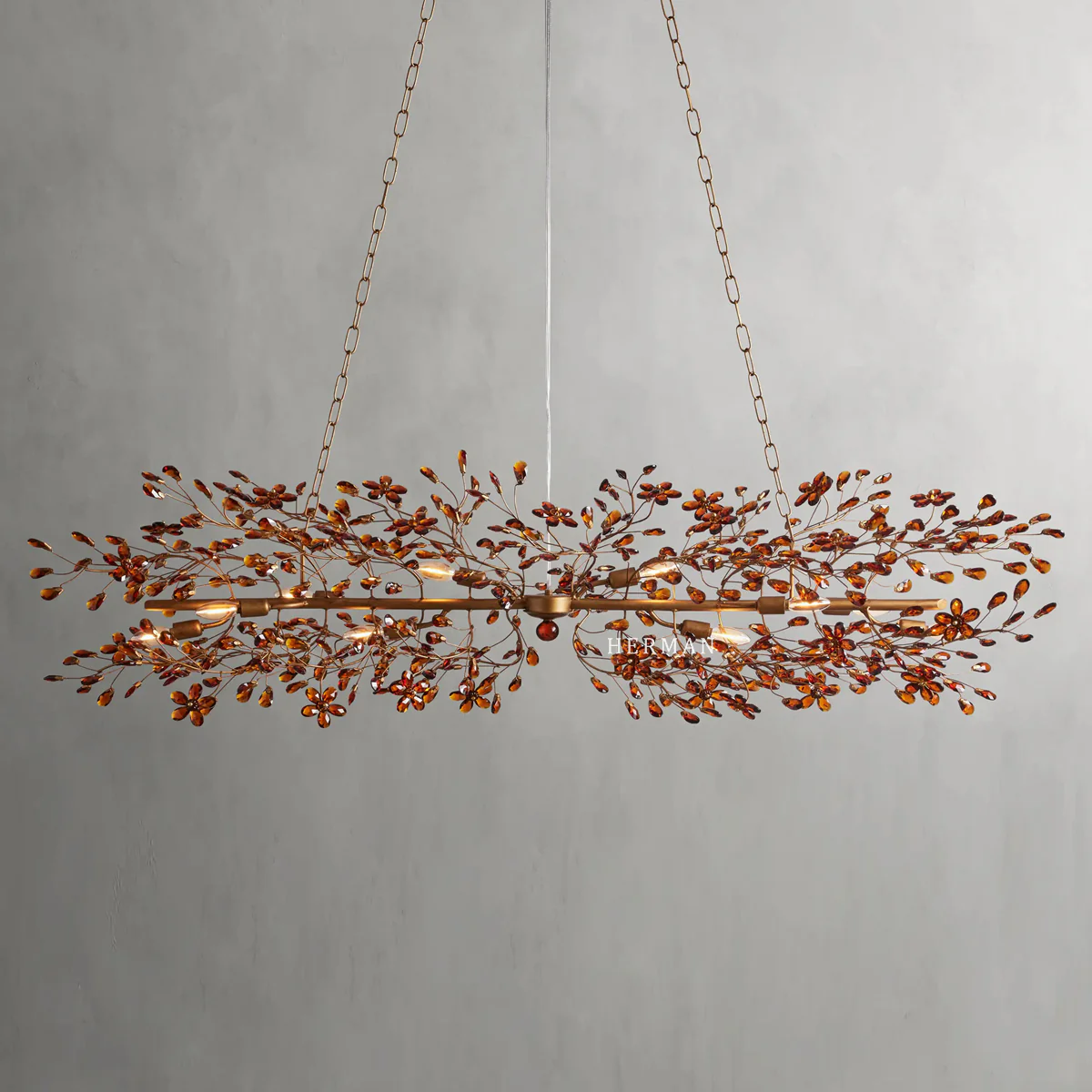Fiore Colored Linear Chandelier 43" 51" 68" - Image 9