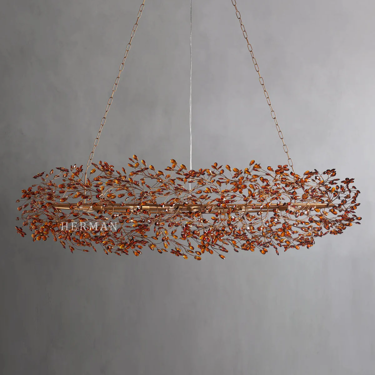 Fiore Colored Oval Chandelier 62" 74" - Image 5