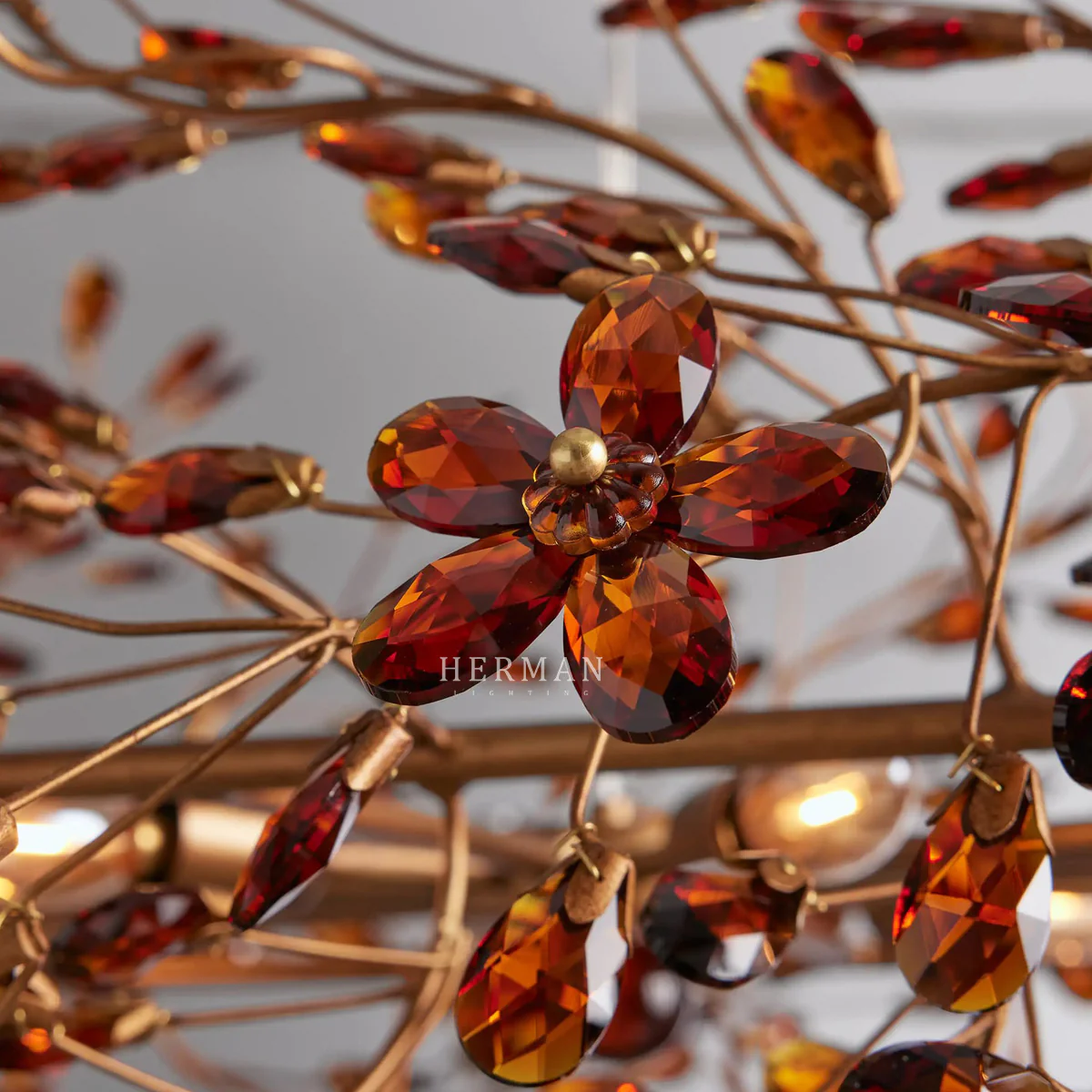 Fiore Colored Oval Chandelier 62" 74" - Image 8