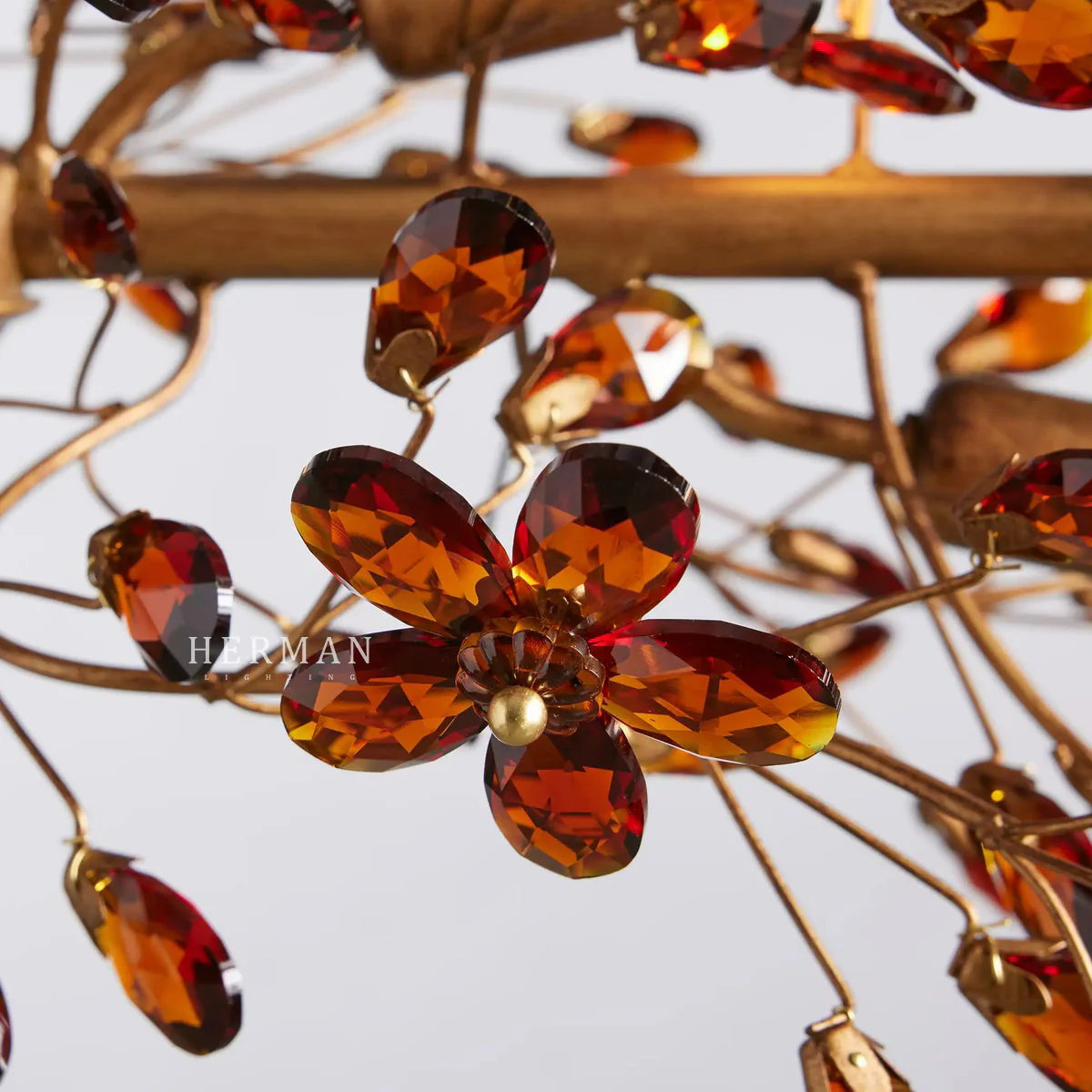 Fiore Colored Oval Chandelier 62" 74" - Image 9