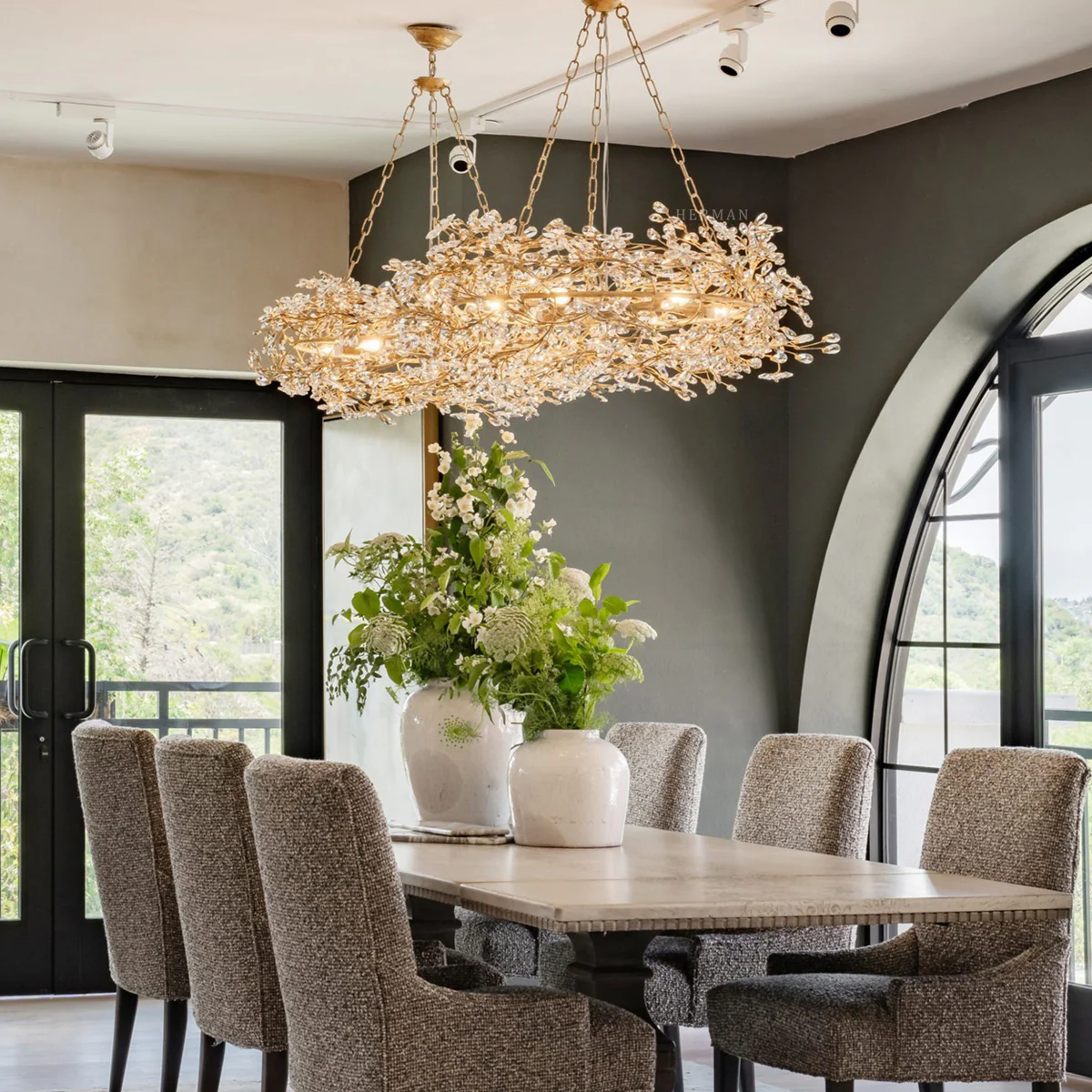 Fiore Crown Chandelier 39" 48" 60" - Image 3