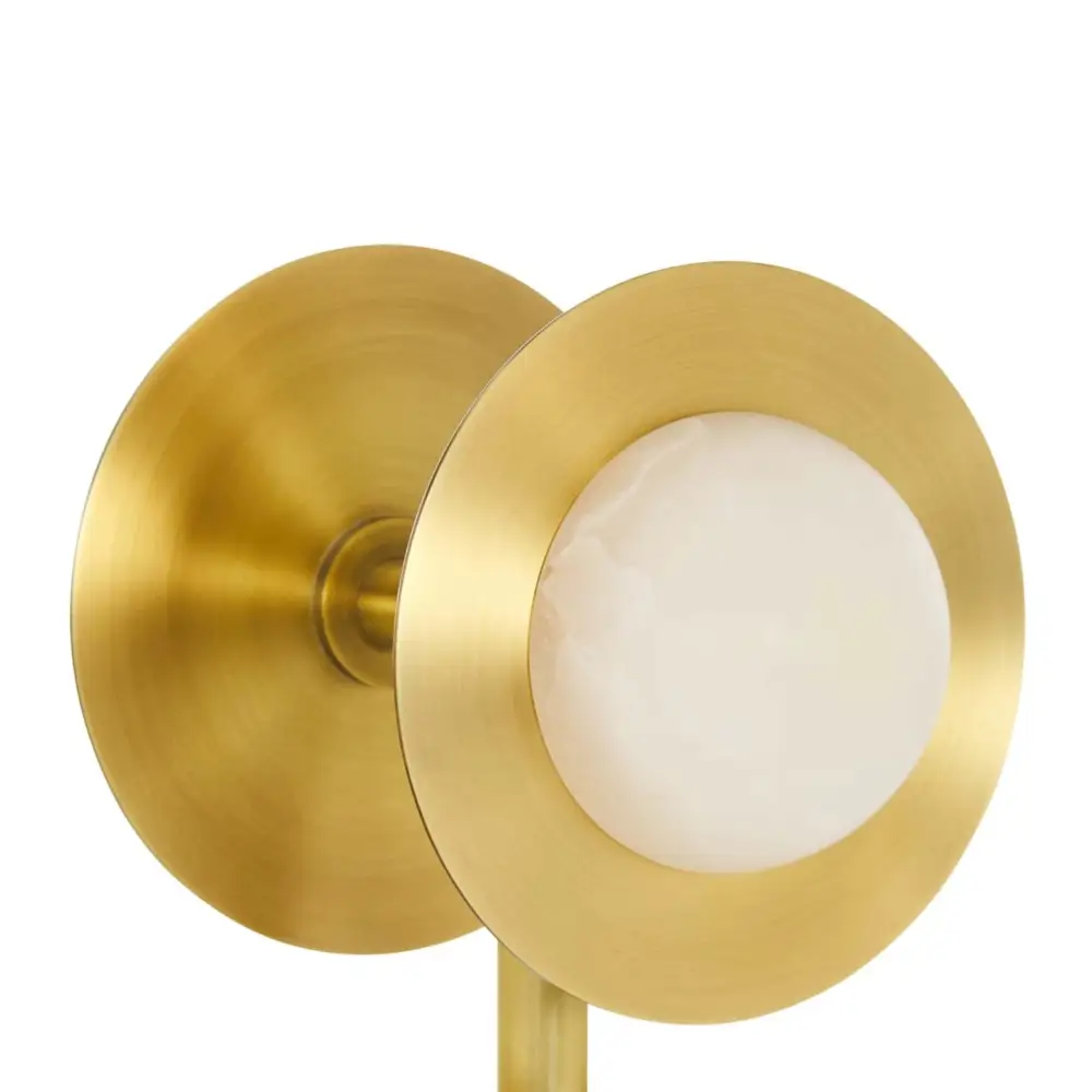 Sculptural Alabaster & Brass Floor Lamp - Image 5