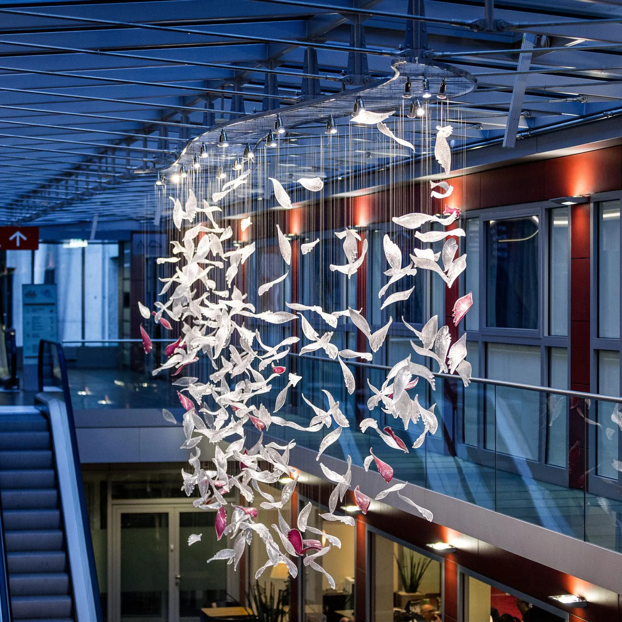 Flying Glass Feather Chandelier - Image 12