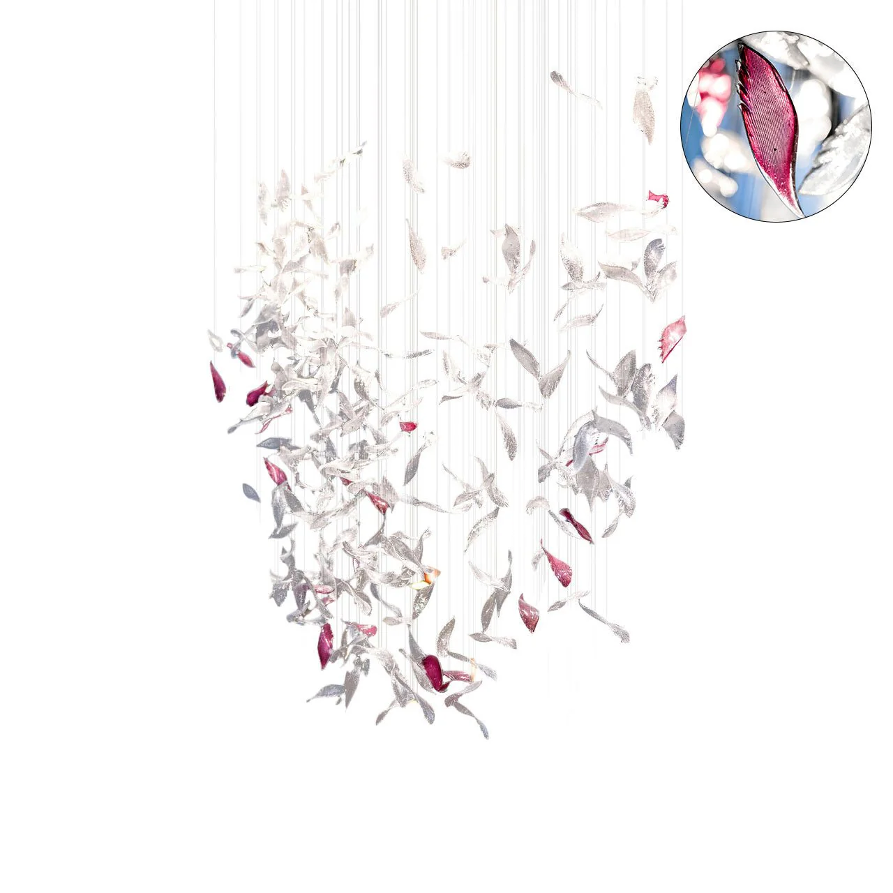 Flying Glass Feather Chandelier - Image 15