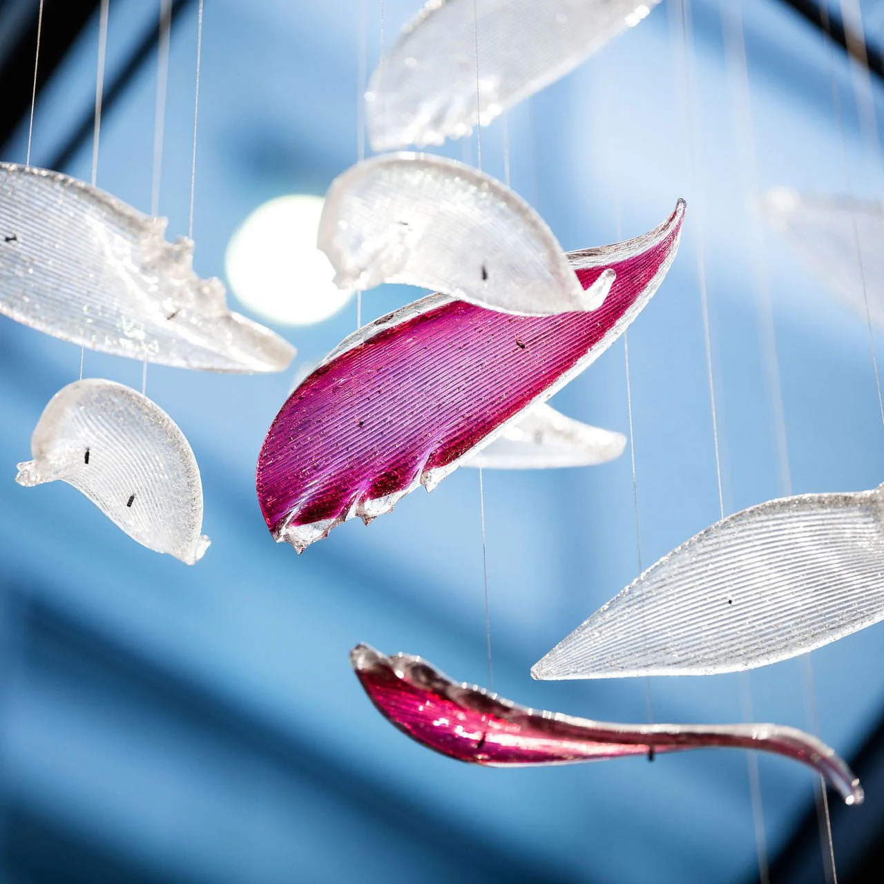 Flying Glass Feather Chandelier - Image 20