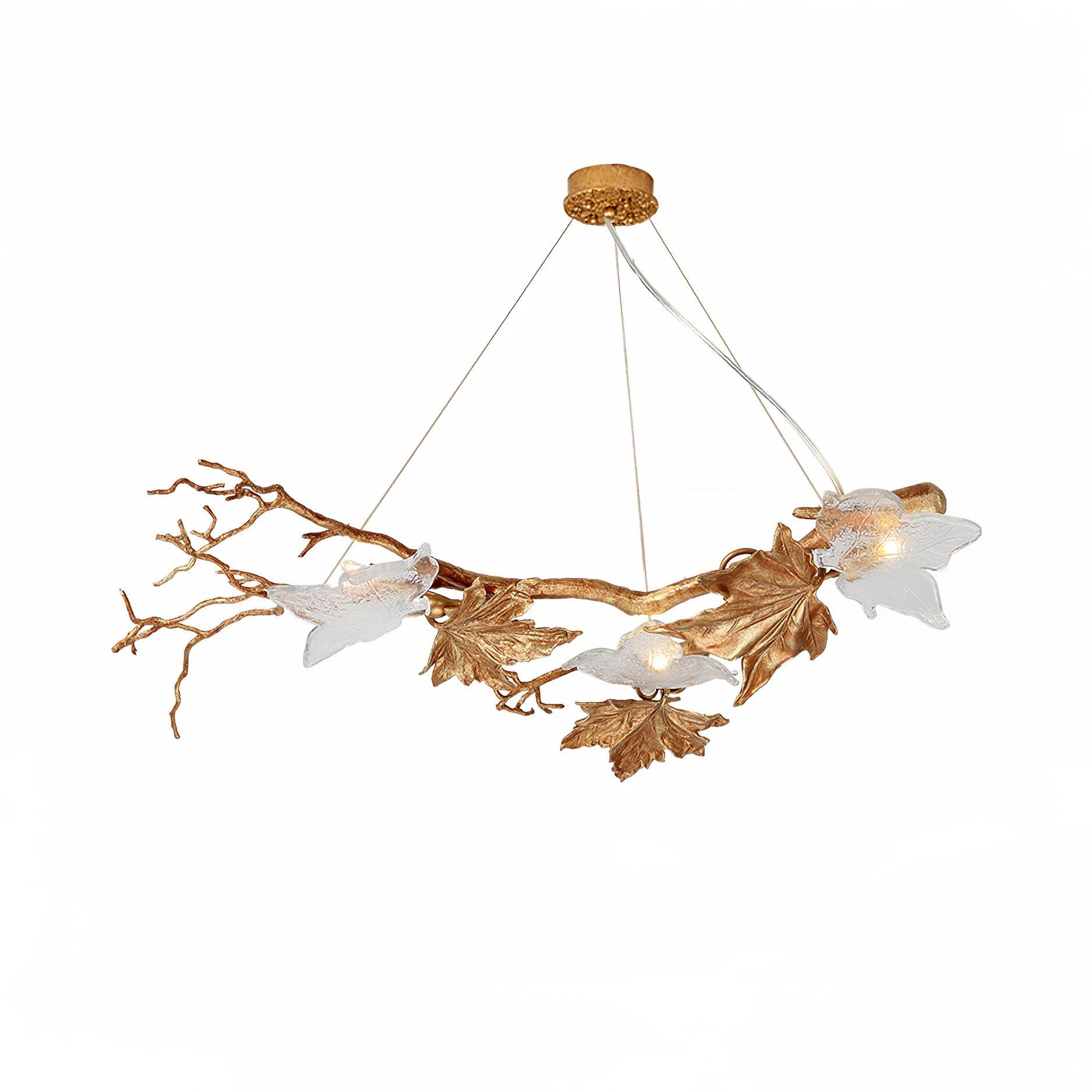 Folio Branch Brass Chandelier - Image 10