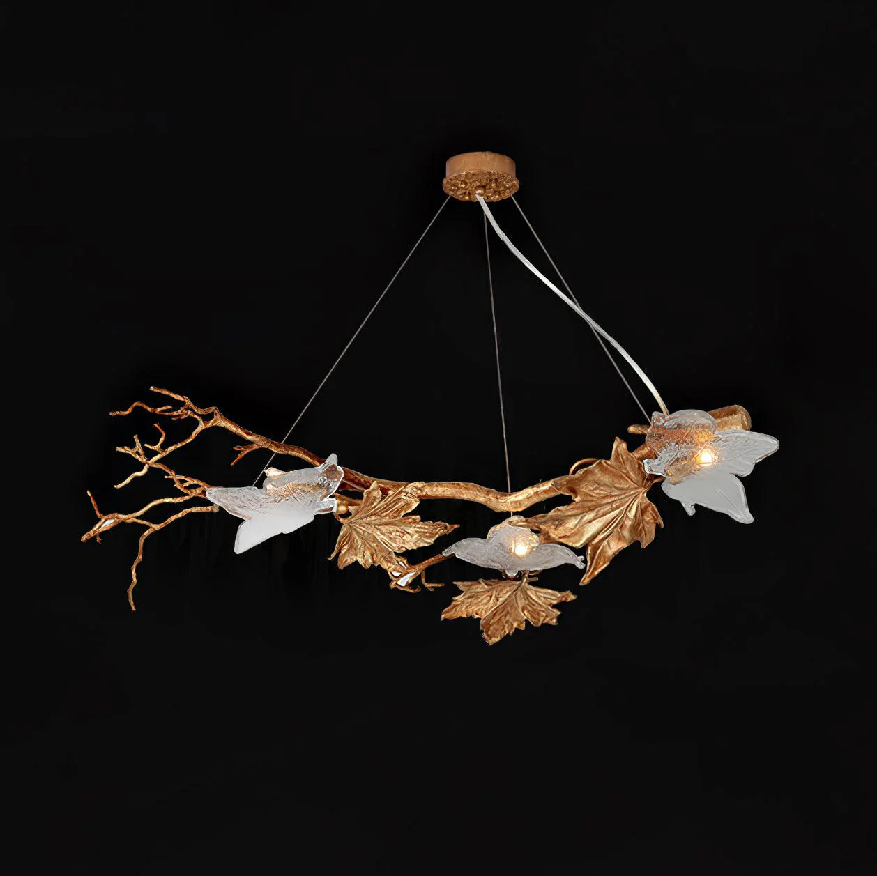 Folio Branch Brass Chandelier - Image 11