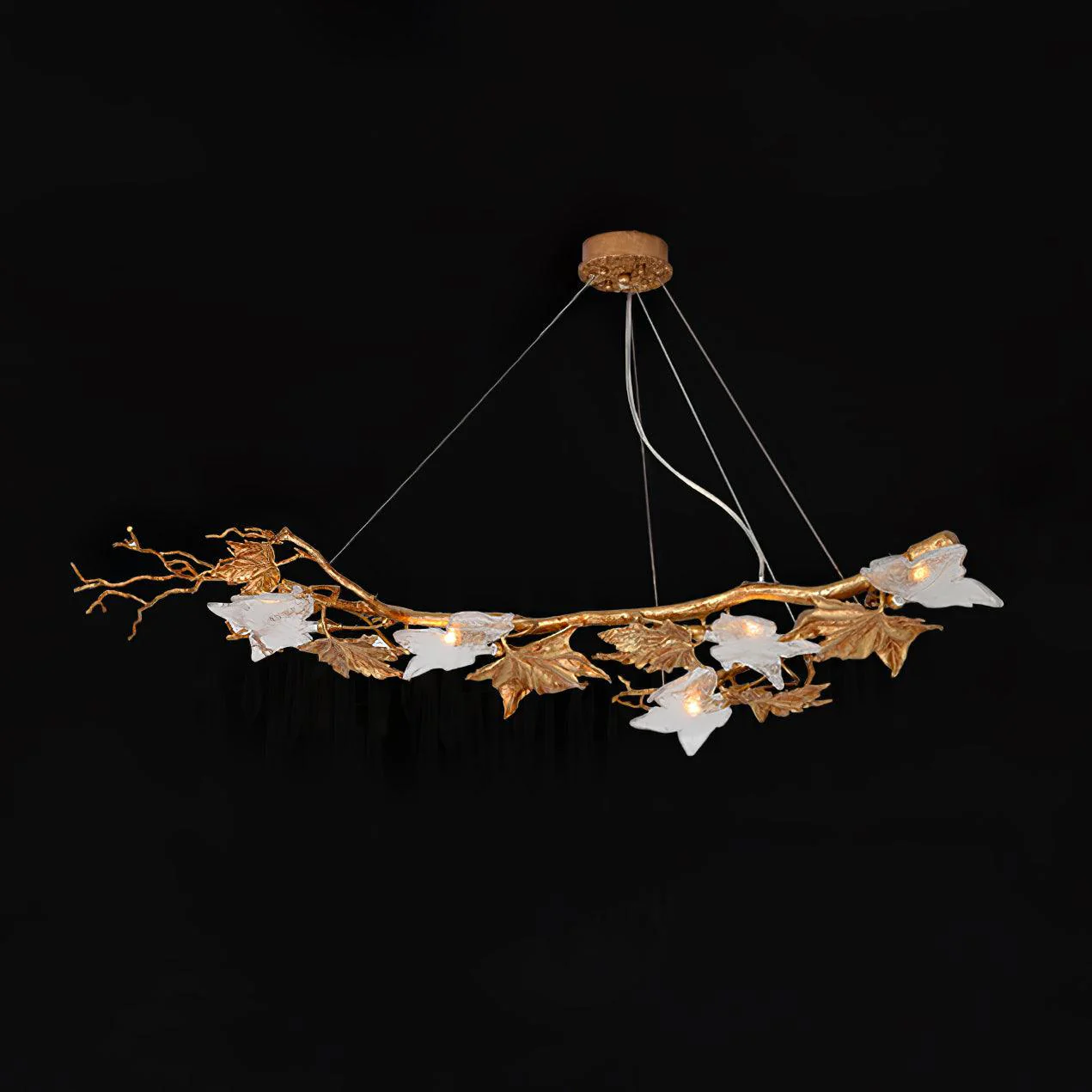 Folio Branch Brass Chandelier - Image 12