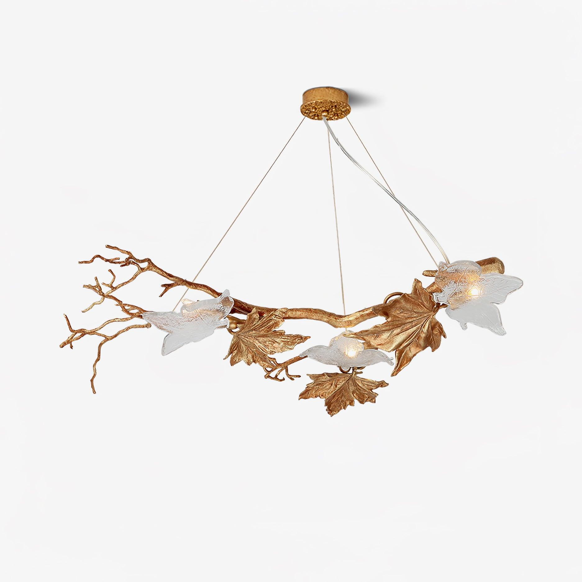 Folio Branch Brass Chandelier - Image 13