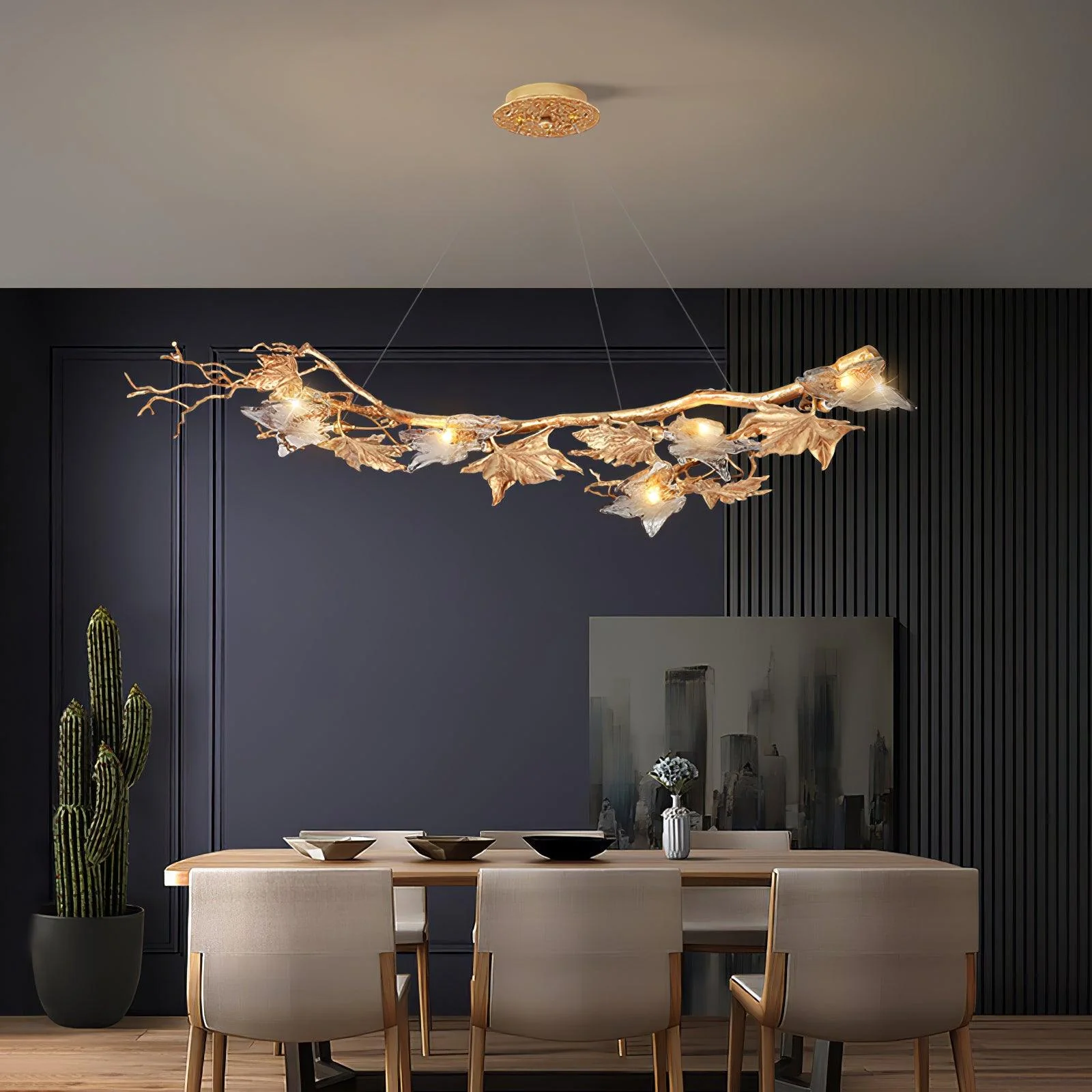Folio Branch Brass Chandelier - Image 15