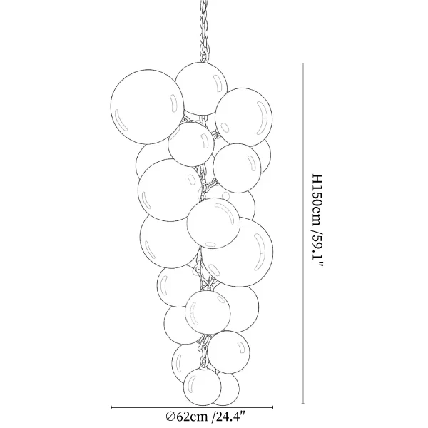 Velymo Grapetta Fruit Grape Hanging Swag Chandelier - Image 19