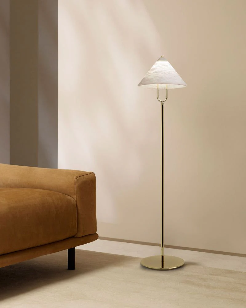 Fuji Cone Alabaster Desk Table Lamp Wide 8" for bedroom home decor - Image 5